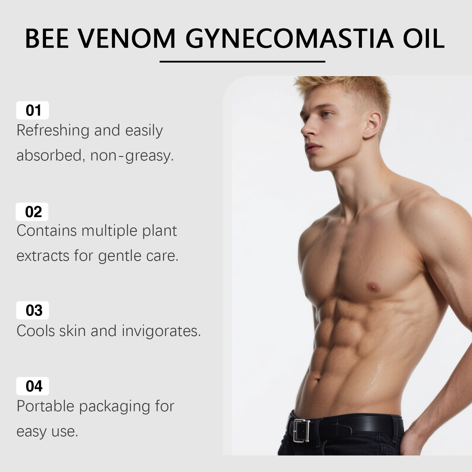 Bee Venom Gynecomastia Oil For - Body Oil 评论和价格
