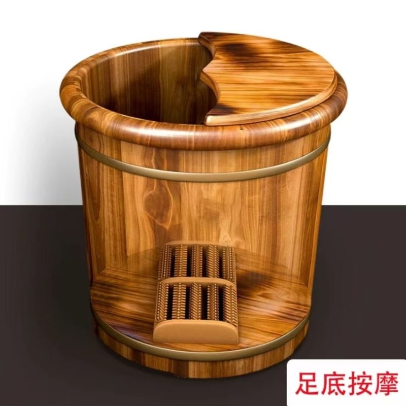 Wooden Foot Soaking Bucket, So - Spa Massager 评论和价格