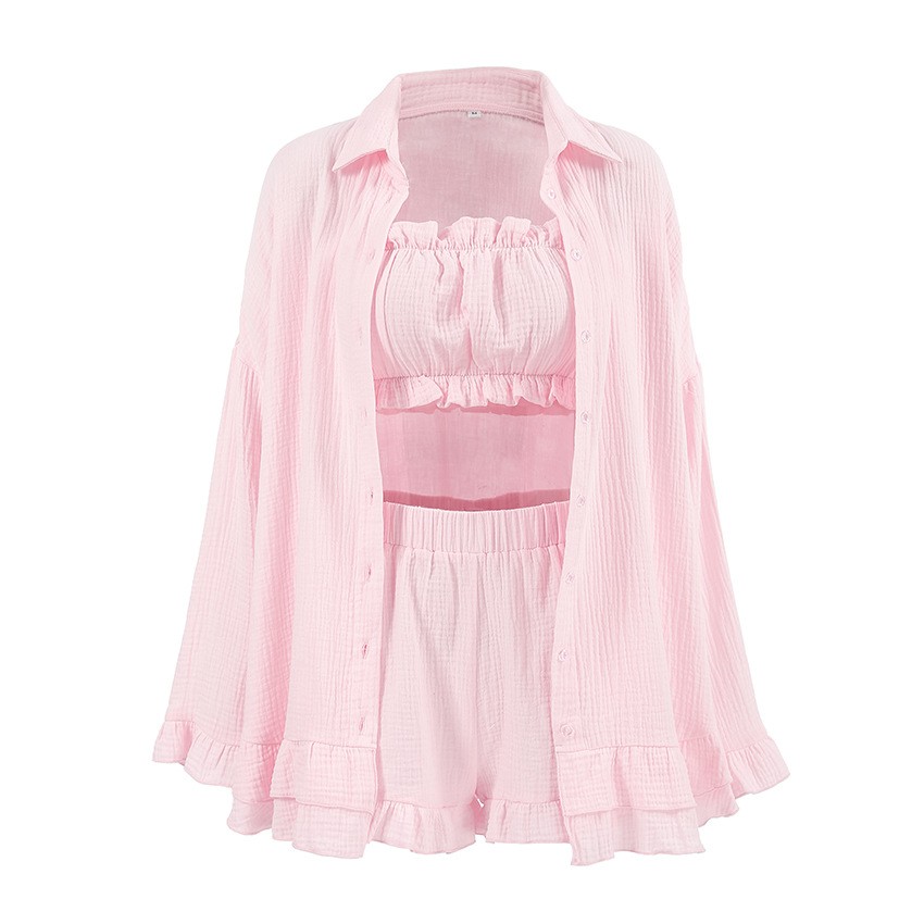 Loose Fit Three Set Long Sleev - Bathrobe 评论和价格