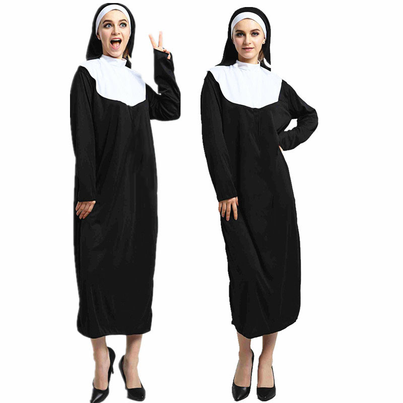 Halloween Costume Women Nun Co - Bathrobe 评论和价格