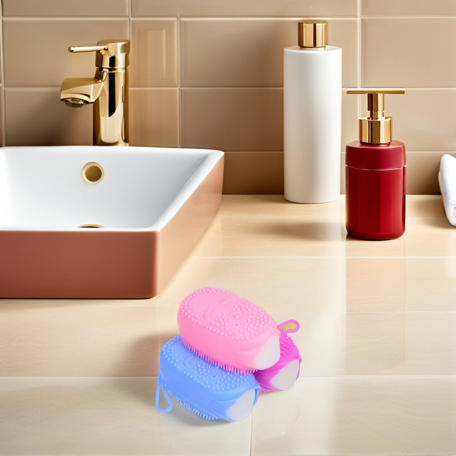 3Pcs Silicone Exfoliating Body - Body Brush 评论和价格